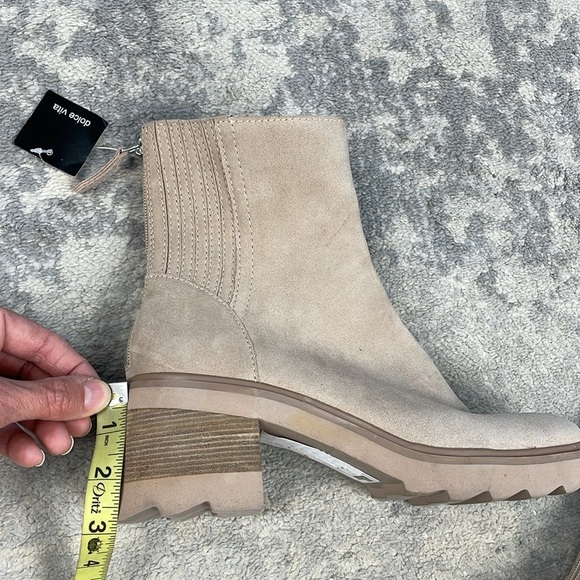 Dolce Vita Martey H2O Waterproof Bootie Taupe Cream Beige Suede Sz 7.5 - Picture 11 of 14